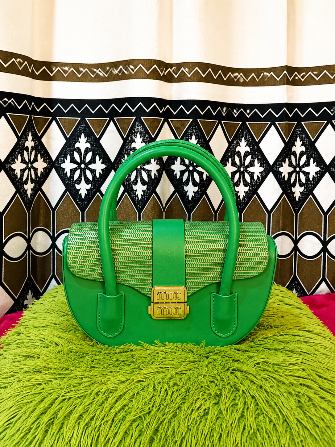Luxe Emerald Mini Top Handle Bag