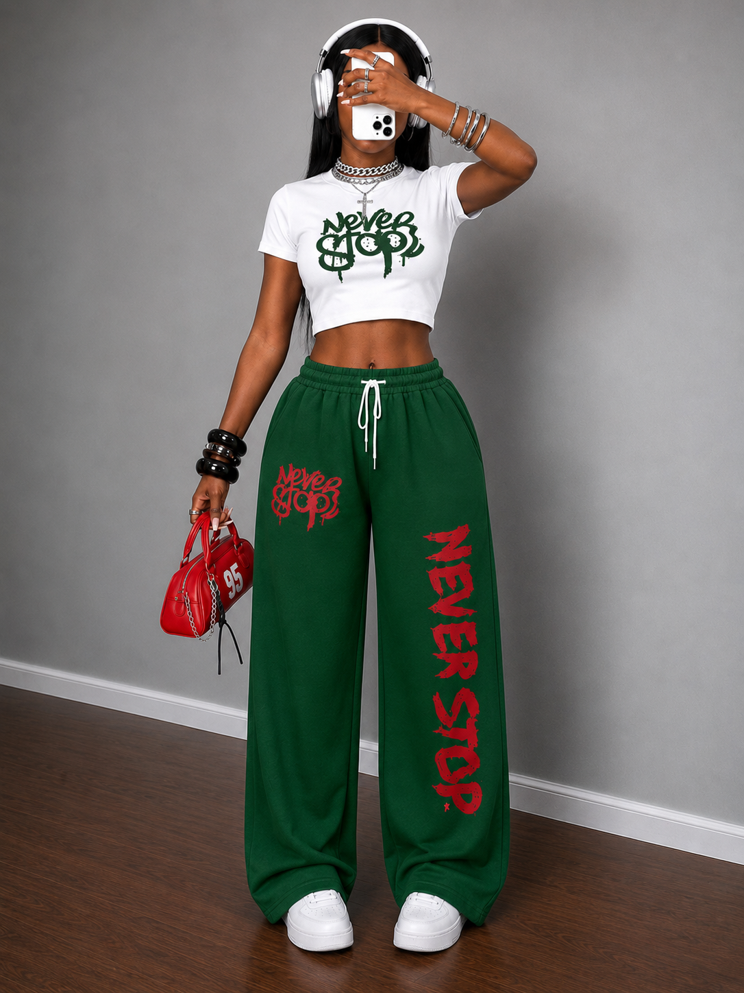 Never Stop Graphic Jogger Set 