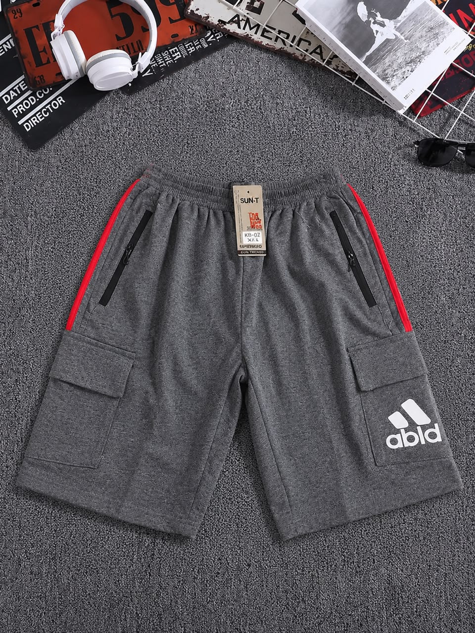 Grey Utility Cargo Shorts