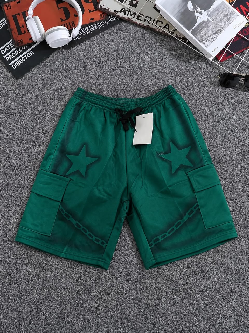 Emerald Star Cargo Shorts