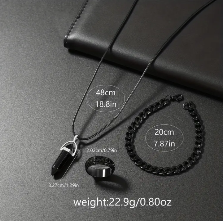Midnight Men's Accessory Set