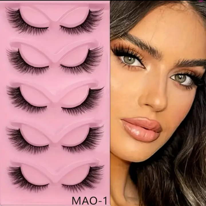 Fluffy Glam False Eyelashes – 5 Pairs