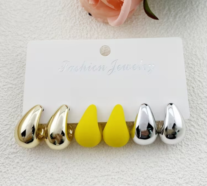 Sunny Teardrop Earrings Set