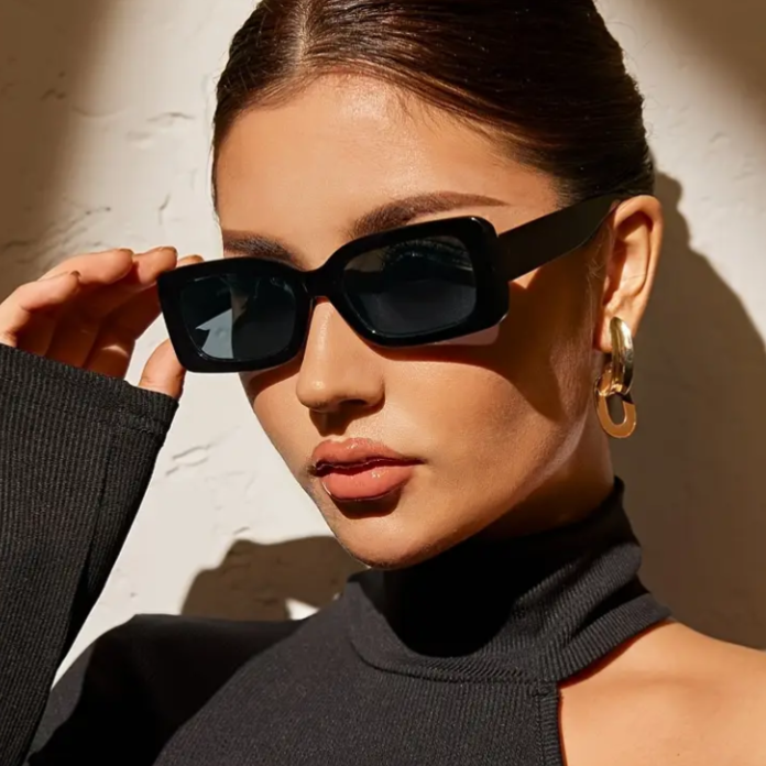 Noir Edge Rectangle Shades